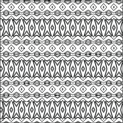  Geometric vector pattern with triangular elements. Seamless abstract ornament for wallpapers and 

backgrounds. Black and white colors.