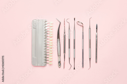 Dentist's tools and teeth s...