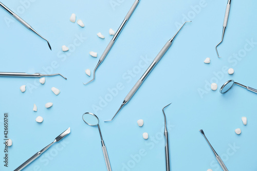 Dentist's tools with teeth ...