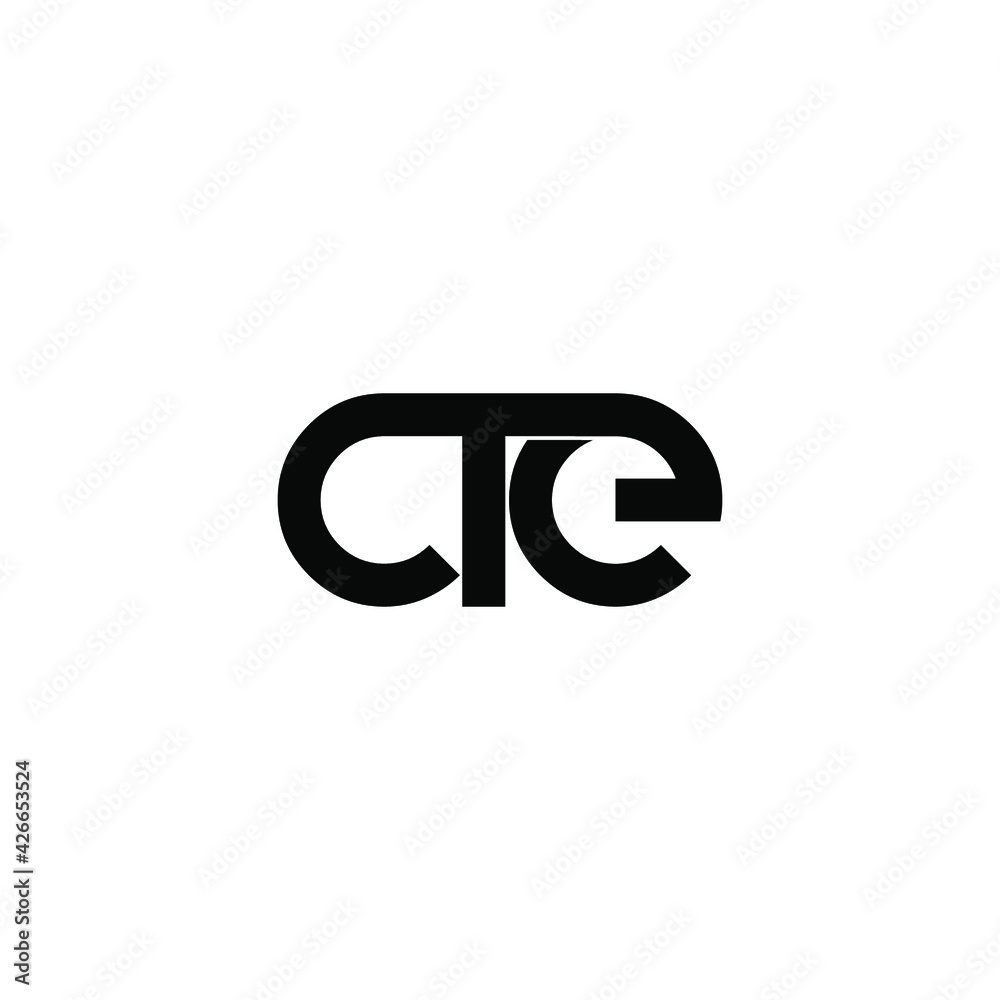 cte letter original monogram logo design cte letter original monogram logo design