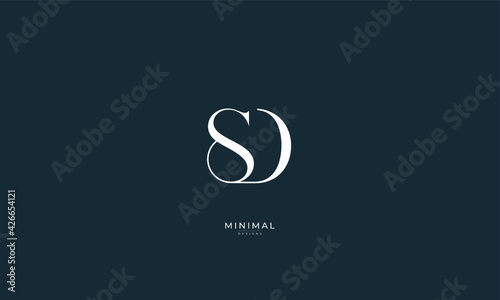 Alphabet letter icon logo SD