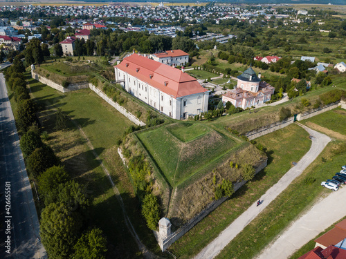 Zolochiv palace castle and ornamental garden in Lviv region, Ukraine