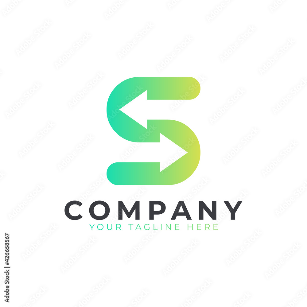 Creative Initial Letter S Logo Arrow. Yellow and Green Shape with Negative Space Arrow inside. Usable for Business and Branding Logos. Flat Vector Logo Design Ideas Template Element. Eps10 Vector Creative Initial Letter S Logo Arrow. Yellow and Green Shape with Negative Space Arrow inside. Usable for Business and Branding Logos. Flat Vector Logo Design Ideas Template Element. Eps10 Vector
