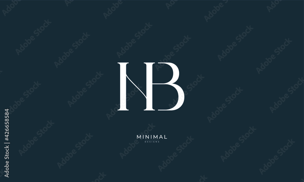 Alphabet letter icon logo HB Alphabet letter icon logo HB