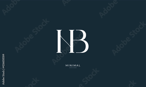 Alphabet letter icon logo HB