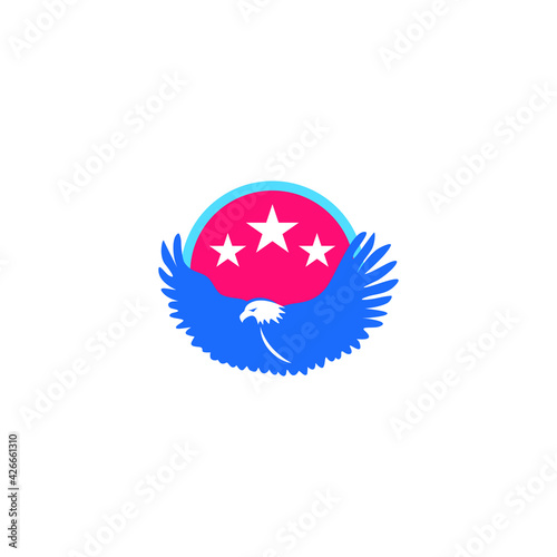 simple eagle icon logo vector illustration