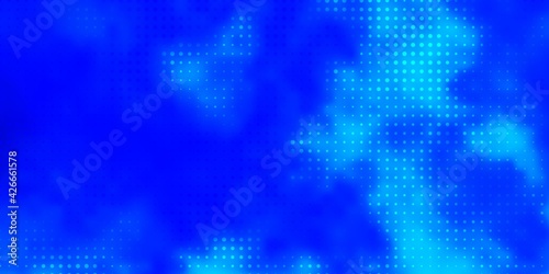 Light BLUE vector template with circles. © Guskova