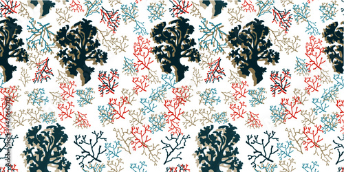 knitted fabric texture,  coral pattern