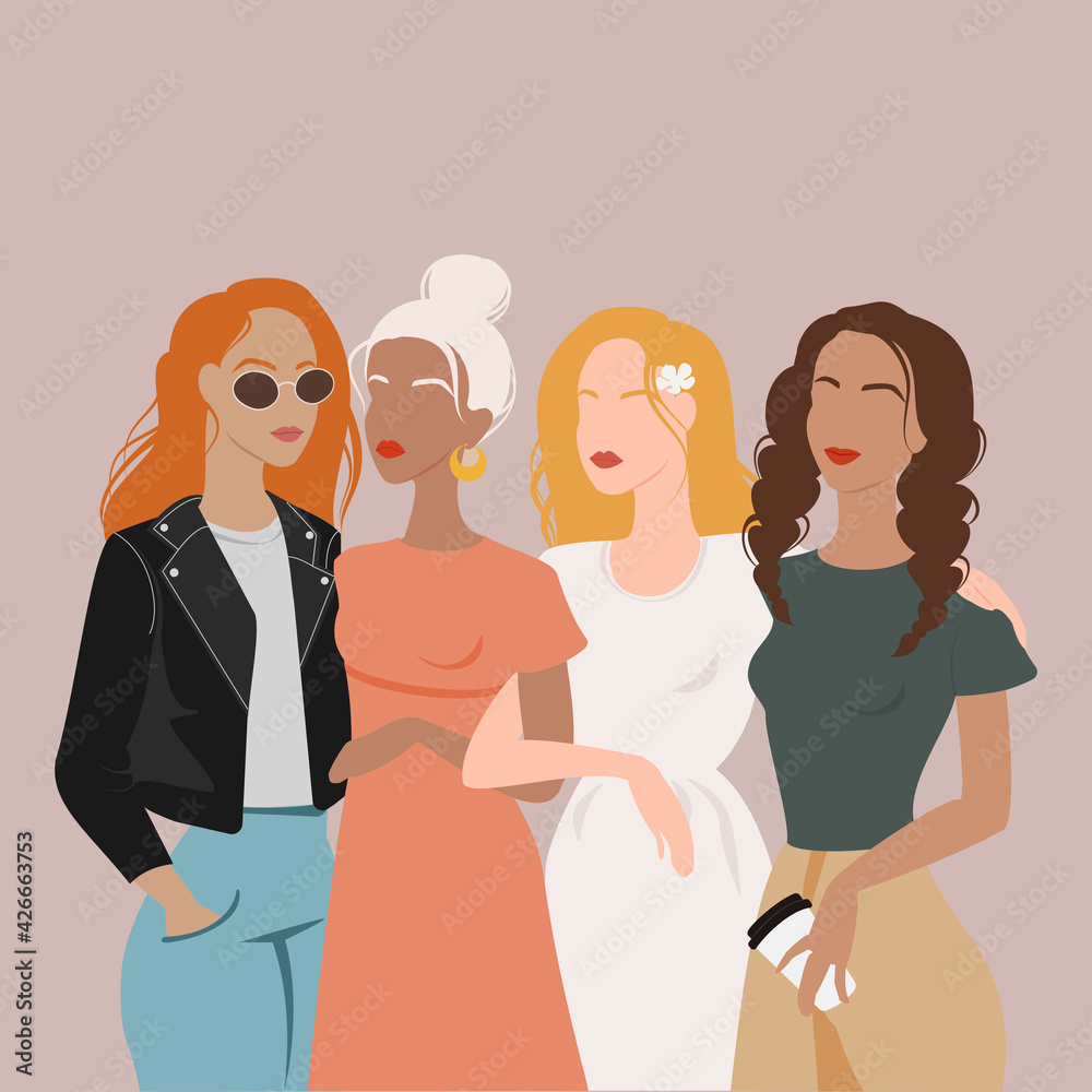 Female friendship. Beautiful women