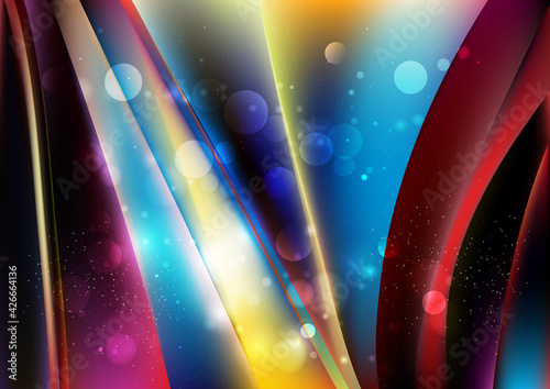 Red Yellow and Blue Bokeh Lights Background