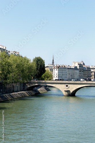 Pont Louis-Philippe bridge across the River Seine in Paris photo