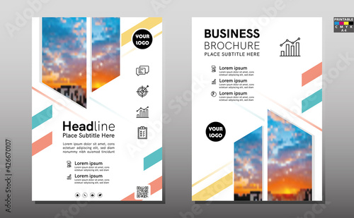Business abstract vector template for Brochure, Annual Report, Magazine, Poster, Corporate Presentation, Portfolio, Flyer, size A4, Vector.