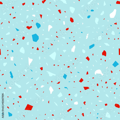 Terrazzo seamless pattern. Colorful classic floori