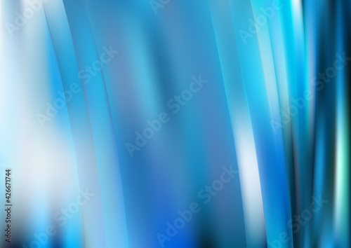 Abstract Blue and White Shiny Vertical Lines and Stripes Background Image