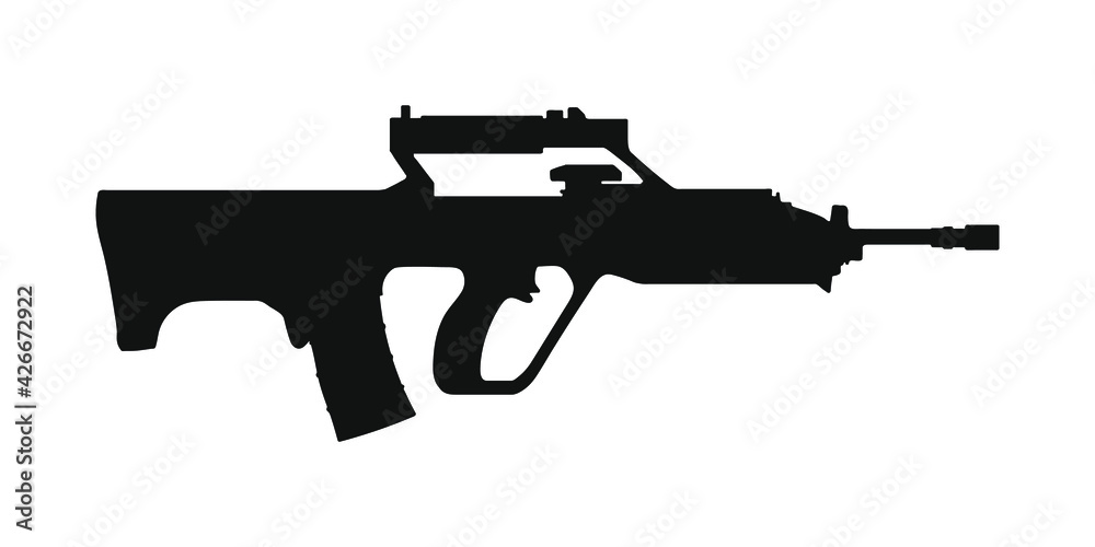 Bullpup assault rifle silhouette