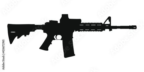 M4 assault rifle silhouette  photo