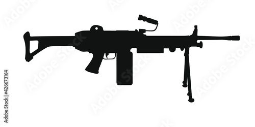 Machine Gun M249 SAW silhouette 