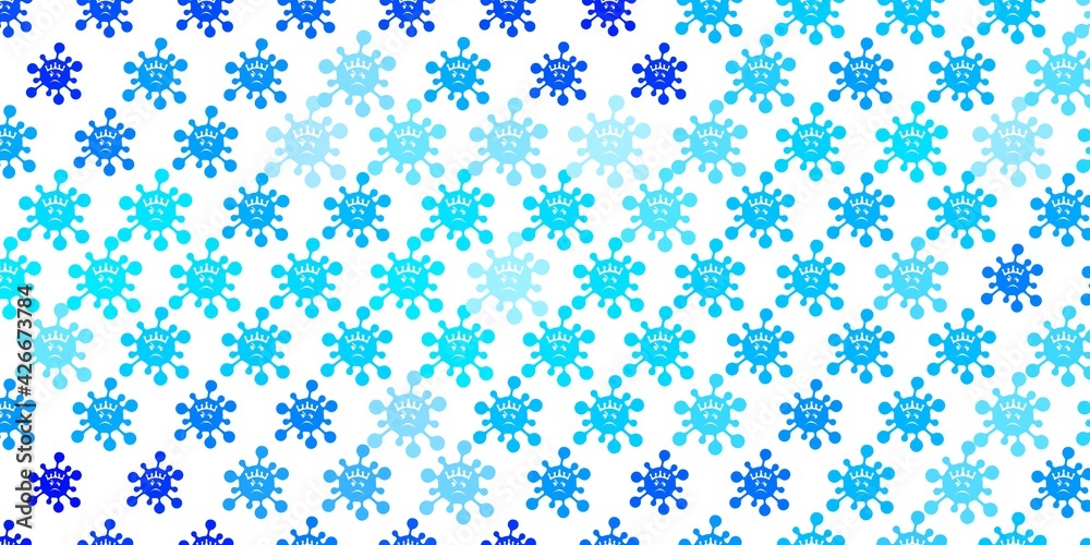 Light BLUE vector backdrop with virus symbols. Light BLUE vector backdrop with virus symbols.