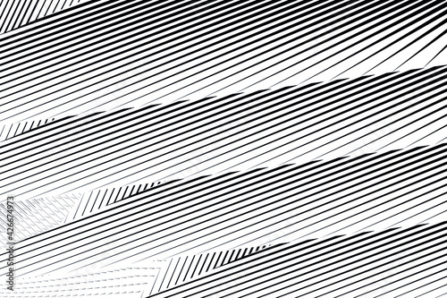 Abstract halftone lines background  geometric dynamic pattern  vector modern design texture.