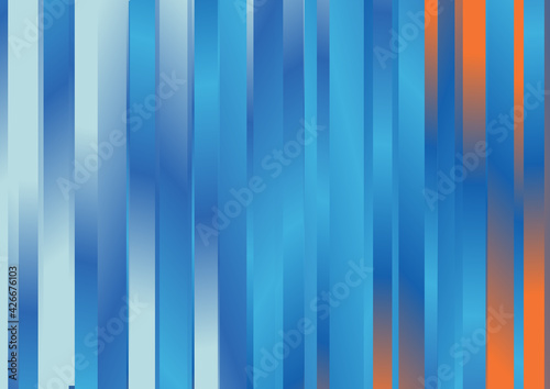 Vertical Stripes Blue and Orange Gradient Background