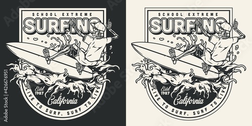 Surf school logotype