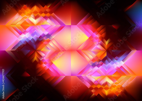 Abstract Geometric Red Yellow and Blue Background