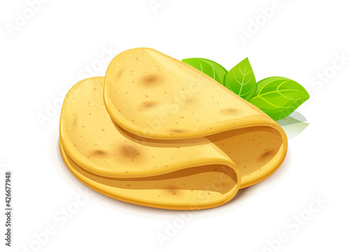 Corn tortilla for taco and burrito.