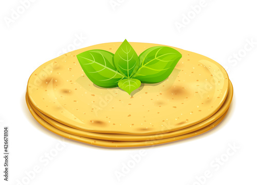 Corn tortilla for taco and burrito.