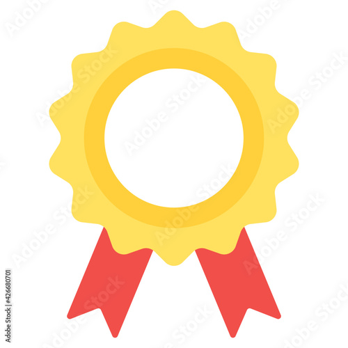 An icon design of award badge