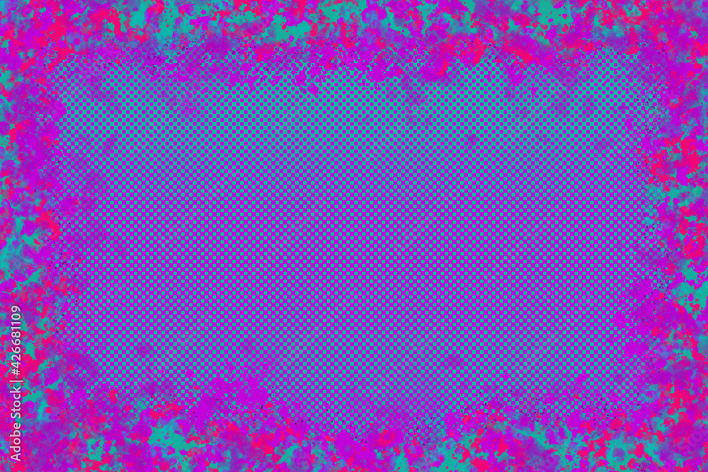 An abstract neon splatter border background image. An abstract neon splatter border background image.