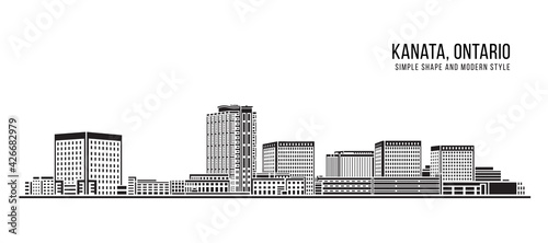 Cityscape Building Abstract Simple shape and modern style art Vector design - Kanata, Ontario