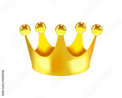 Golden crown isolated on a white background