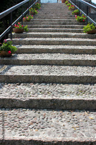 Stone stairs photographed in Bavaria and without artificial light