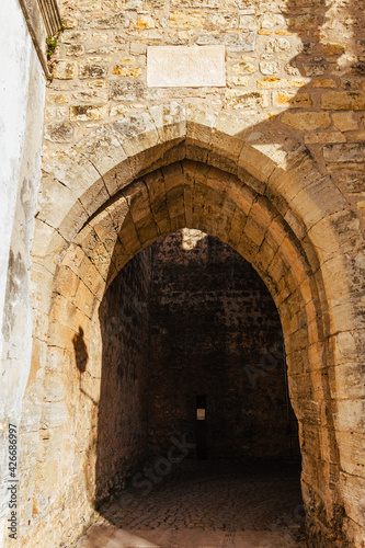 Passage under the fortified wall of Óbidos