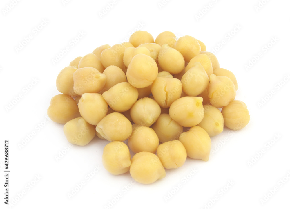 Chick peas isolated on white background Chick peas isolated on white background
