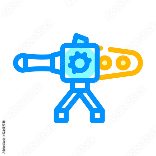 soldering iron for plastic pipes color icon vector. soldering iron for plastic pipes sign. isolated symbol illustration