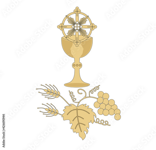 IHS SYMBOLS OF THE CATHOLIC CHURCH, WITH CROSSES DECORATED FOR SACRED DRESSES