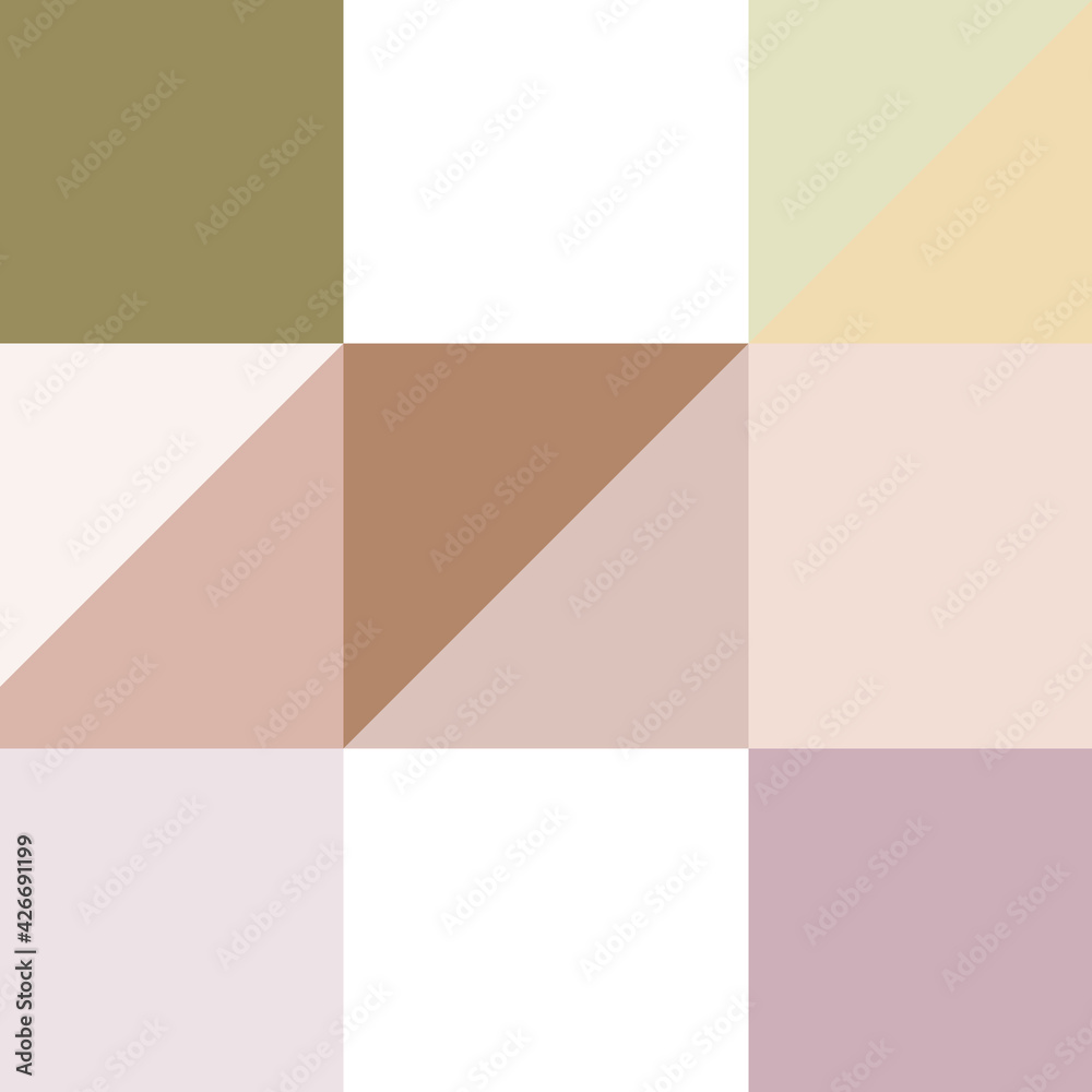 Fototapeta premium Abstract color Low-Polygones Generative Art background illustration