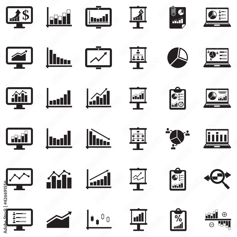 Infographic Icons. Black Flat Design. Vector Illustration. Infographic Icons. Black Flat Design. Vector Illustration.