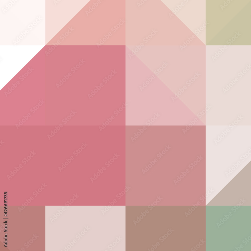 Fototapeta premium Abstract color Low-Polygones Generative Art background illustration