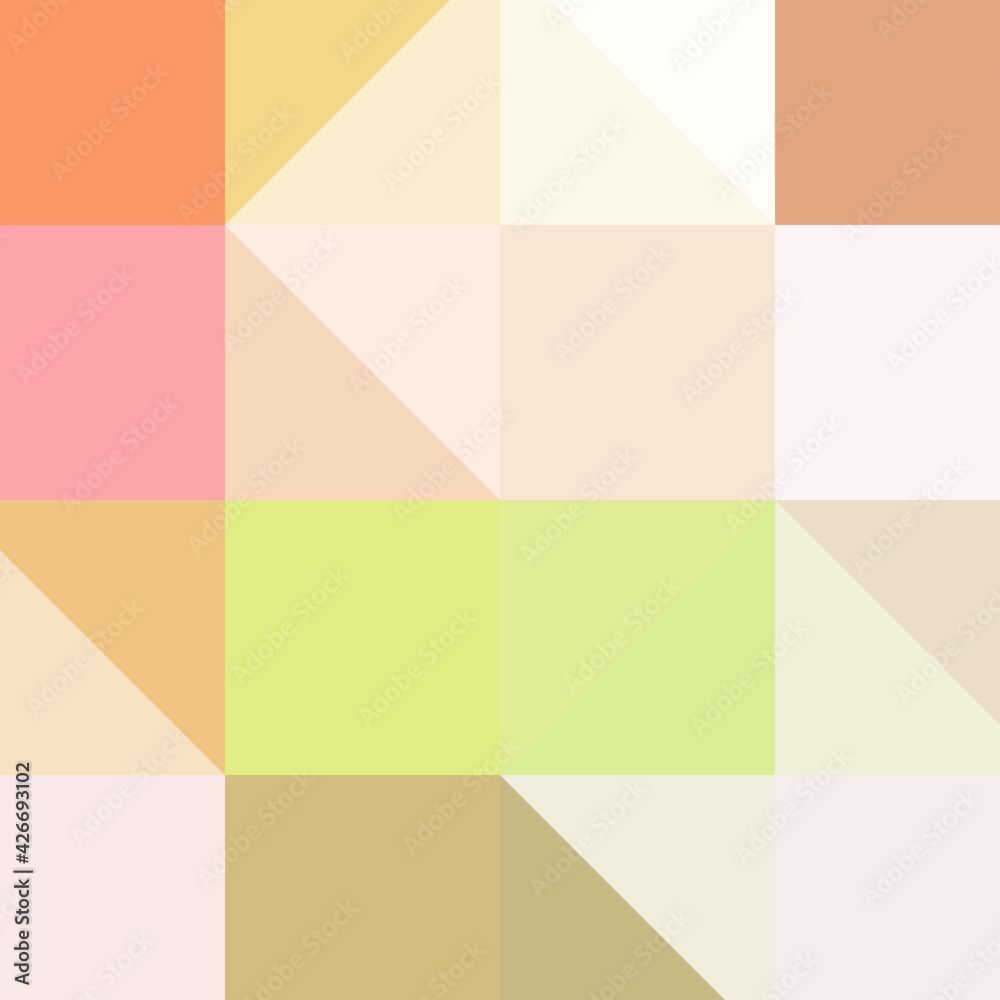 Fototapeta premium Abstract color Low-Polygones Generative Art background illustration