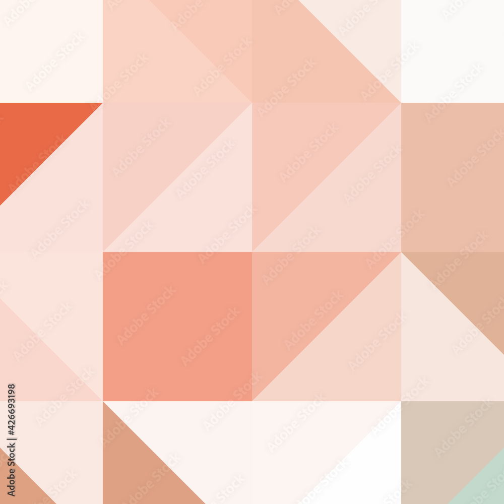 Fototapeta premium Abstract color Low-Polygones Generative Art background illustration