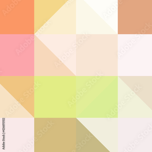 Abstract color Low-Polygones Generative Art background illustration