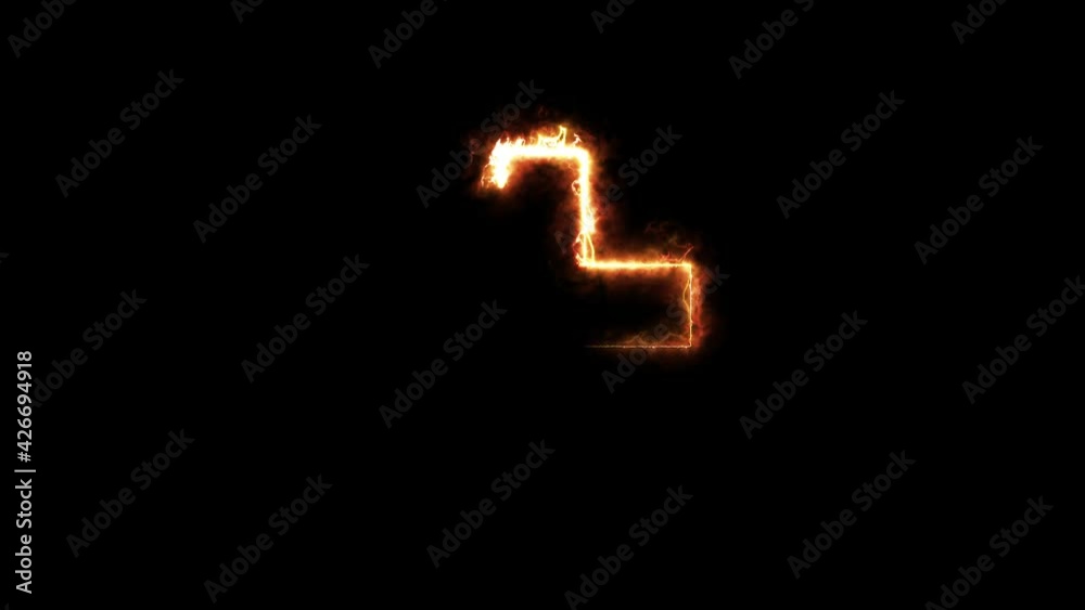 Fire trail plus symbol reveal Fire trail plus symbol reveal