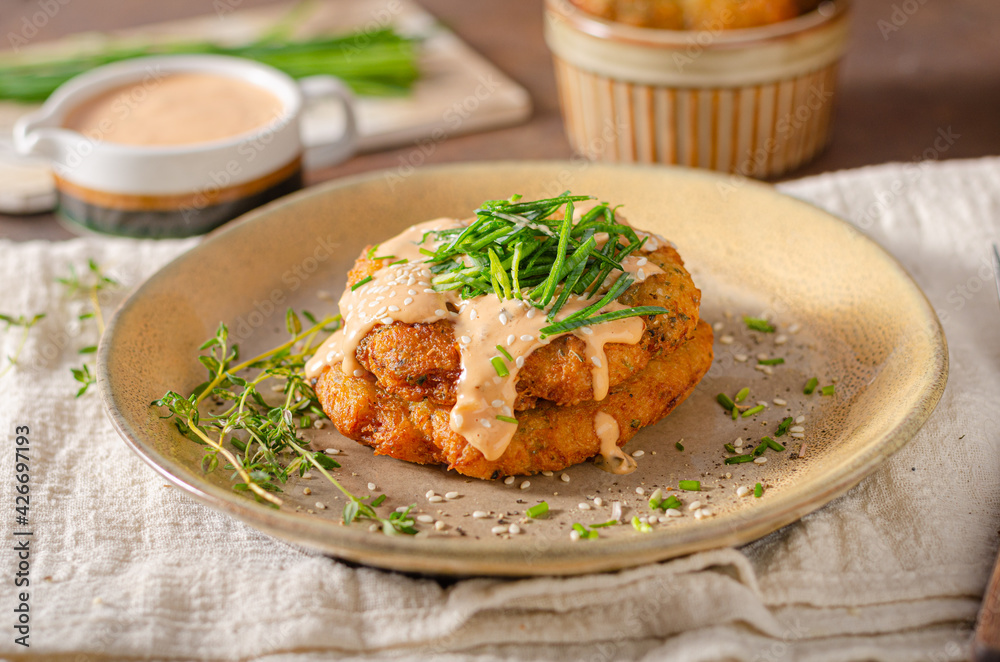 Organic potato pancakes