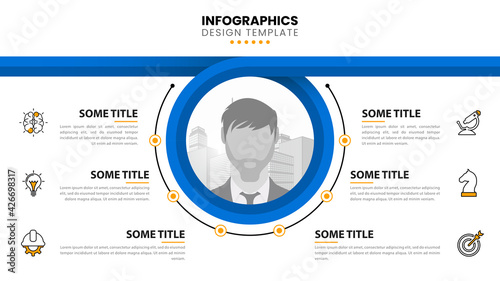 Infographic design template. Creative concept with 6 steps