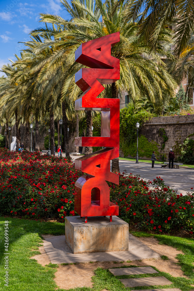 Palma logo en Palma de Mallorca en Mallorca, spain