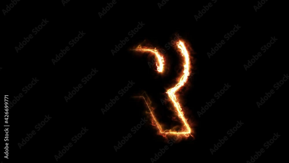 Fire trail letter R reveal Fire trail letter R reveal