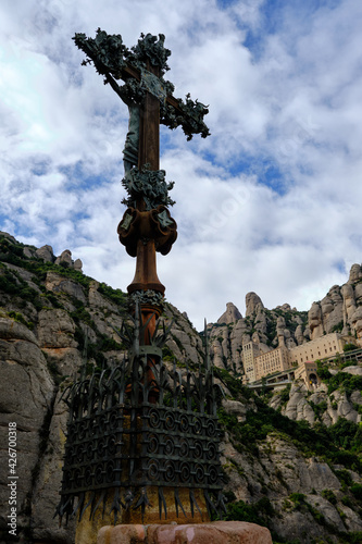 Montserrat. Crucifixion of Jesus  1897   Work of the architect Josep Puig i Cadafalch and the sculptor Josep Llimona