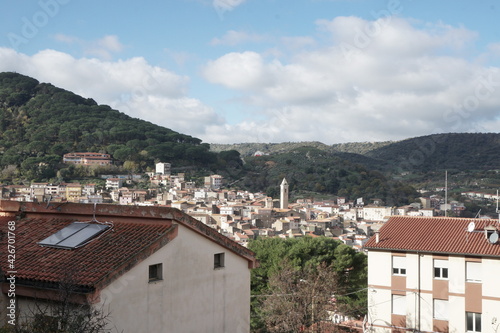 Panorama of the village of Bitti. Sardinia, Italy © murasal